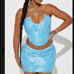 NWT Fashion Nova Find Me In Wonderland Skirt Set 2 pc